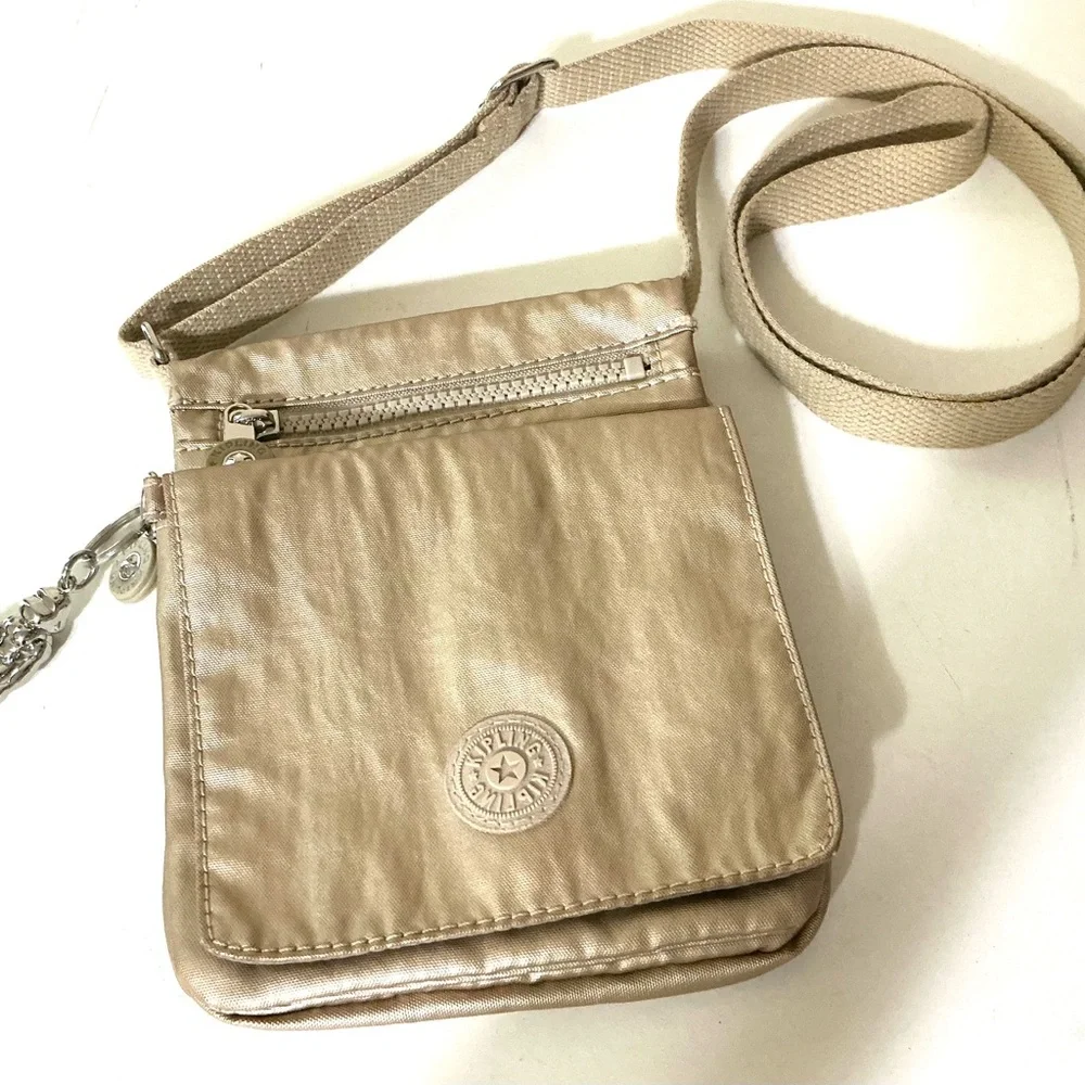 Kipling Eldorado Crossbody Organizer Bag Toasty Gold